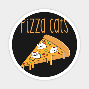 Pizza Cats - Cat and Pizza product, Funny Kitty Tee Magnet